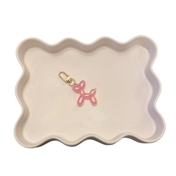 unbranded Accessories - Pink Iridescent Balloon Dog Keychain Charm